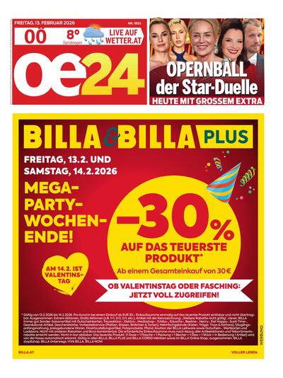 oe24 Abendausgabe 2026-02-13
