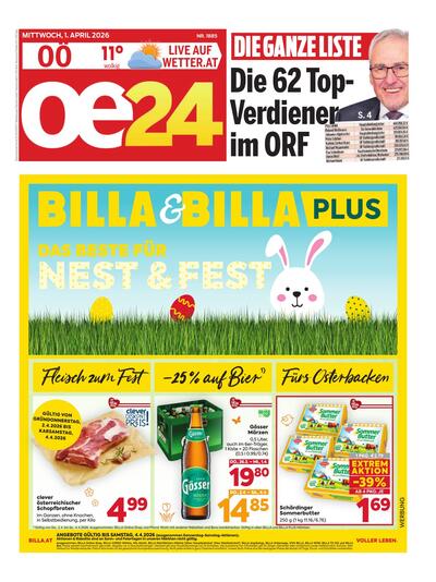 oe24 Abendausgabe 2026-04-01
