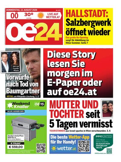 oe24 Abendausgabe 2026-08-13
