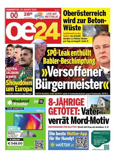 oe24 Abendausgabe 2026-08-20