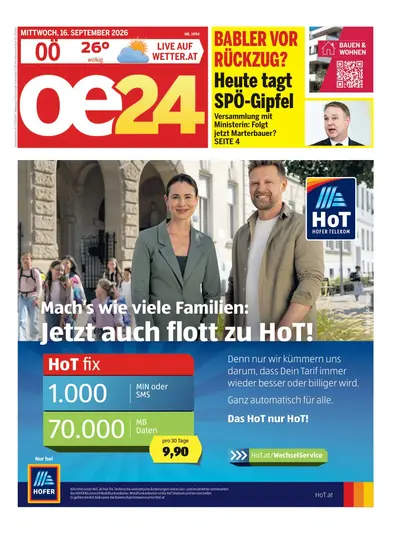 oe24 Abendausgabe 2026-09-16
