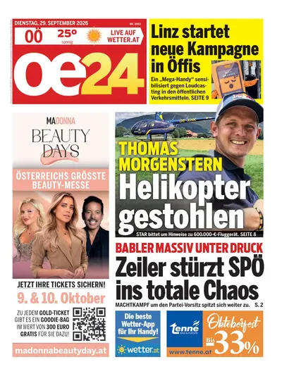 oe24 Abendausgabe 2026-09-29
