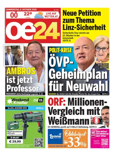 oe24 Abendausgabe 2026-10-08