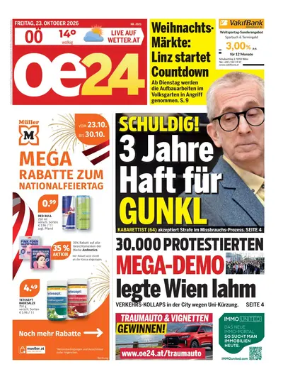 oe24 Abendausgabe 2026-10-23